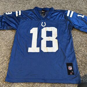 NFL Apparel Peyton Manning Jersey #18 Indianapolis Colts Team Youth Large 14-16
